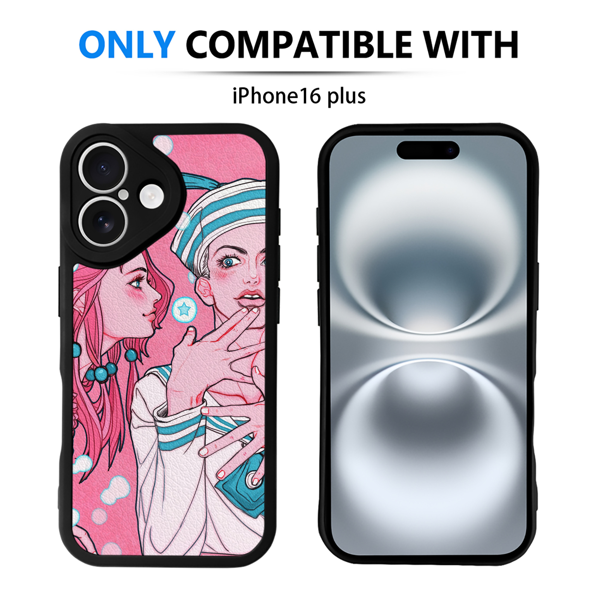 （画像用） ジョジョの奇妙な冒険 JoJo's Bizarre Adventure 【iPhone 16シリーズ対応】シリコンスマホケース（レザー調） 材質：シリコン